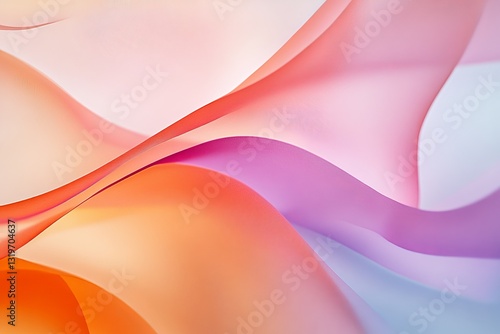 Wallpaper Mural Abstract pastel fabric waves, flowing, light background, design element Torontodigital.ca