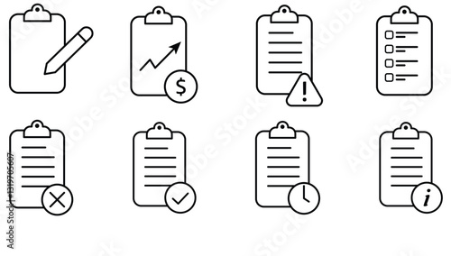 Checklist clipboard icons vector eps10.