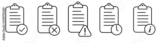 Checklist clipboard icons vector eps10.