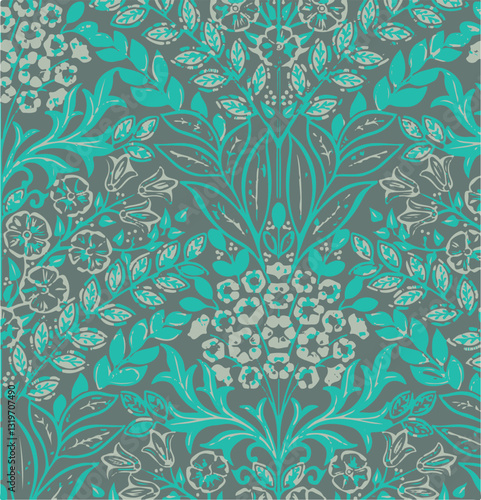 Spring Summer Bugs and Flowers Vector Seamless Pattern