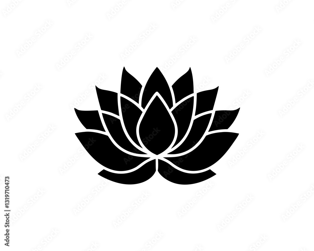 creative details floating lotus icon vector Illustration creative details floating lotus icon vector Illustration