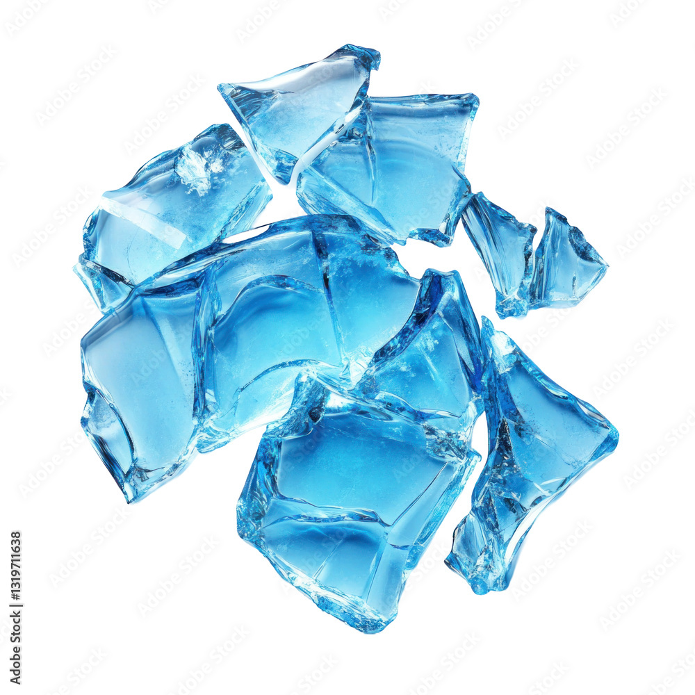 Obraz premium ice cubes isolated on white background