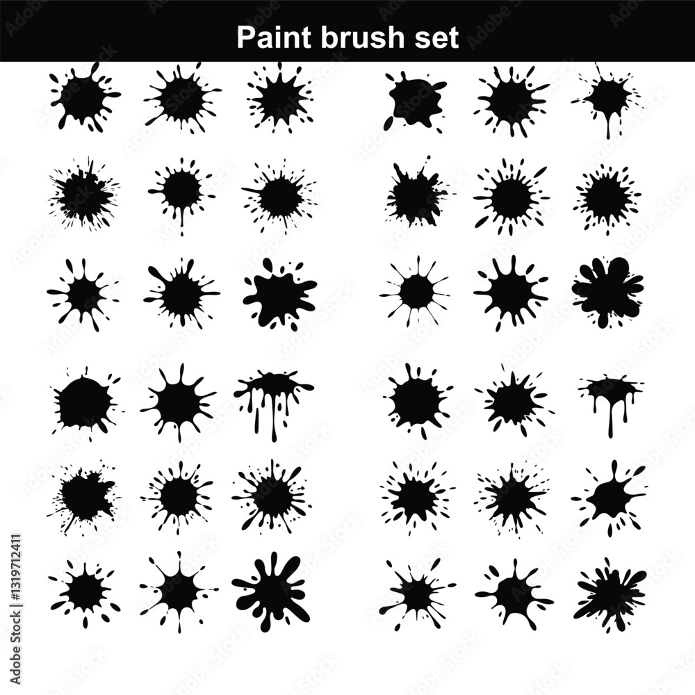 set of silhouette paint drops and splashes. Blotter spots, liquid paint drip drop splash and ink splatter. Ink drops and splashes. Blotter spots, liquid paint drip drop splash and ink splatter.Blobs a set of silhouette paint drops and splashes. Blotter spots, liquid paint drip drop splash and ink splatter. Ink drops and splashes. Blotter spots, liquid paint drip drop splash and ink splatter.Blobs a