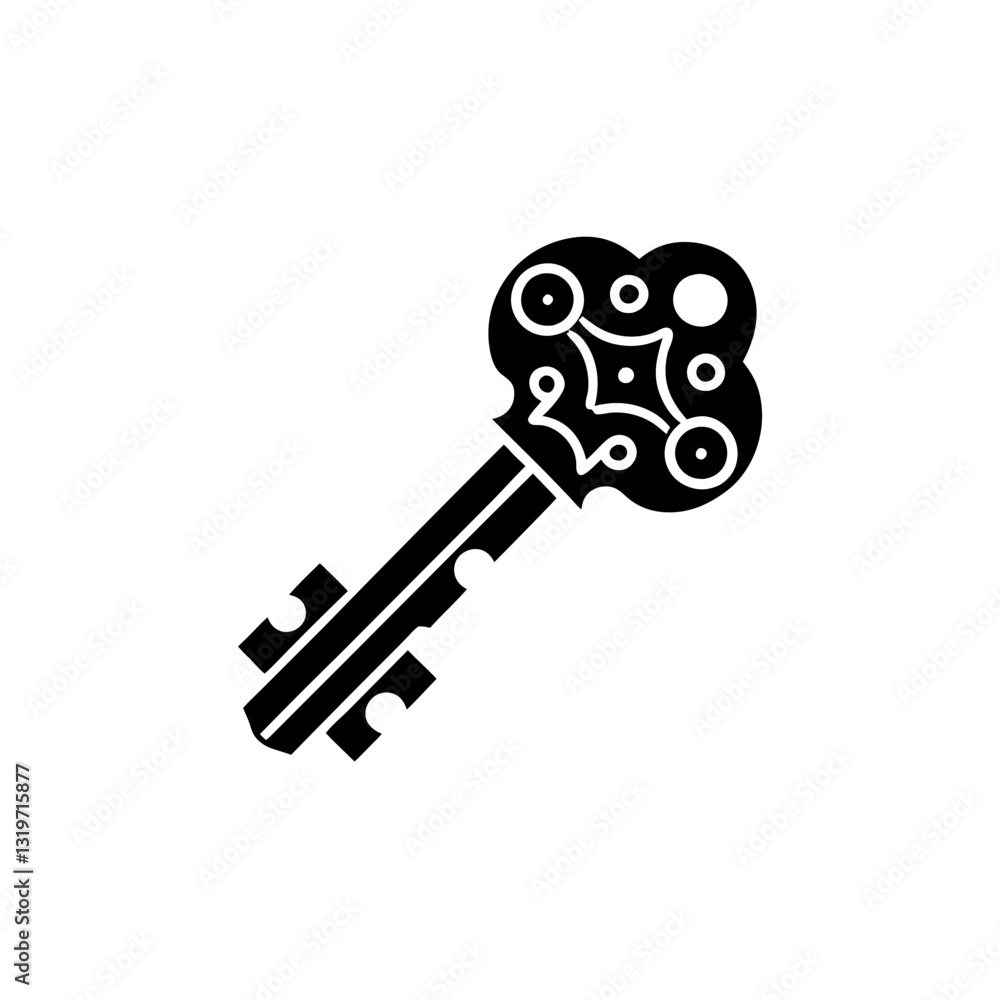 creative details key icon vector Illustration creative details key icon vector Illustration