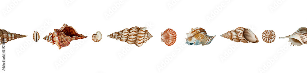 seashells Summer Beach Seamless pattern Hand drawn illustration on a transparent background seashells Summer Beach Seamless pattern Hand drawn illustration on a transparent background