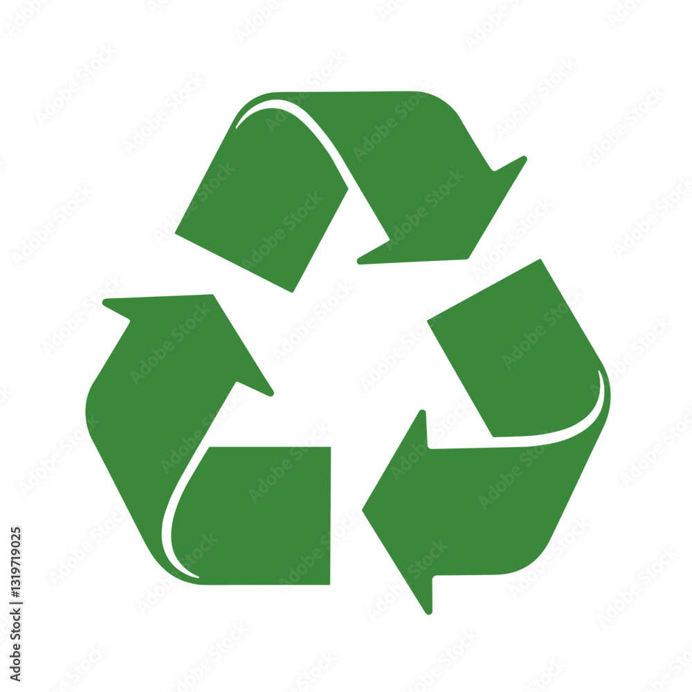 Fototapeta premium Recycling symbol clean design illustrating sustainability concept