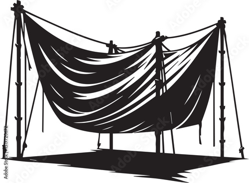tarp silhouette vector art