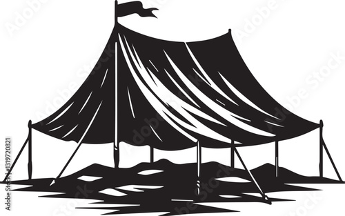 tarp silhouette vector art