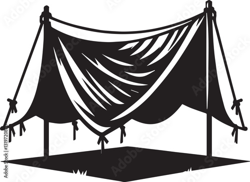 tarp silhouette vector art