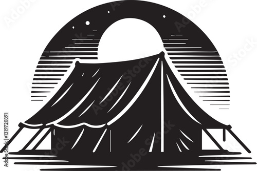 tarp silhouette vector art