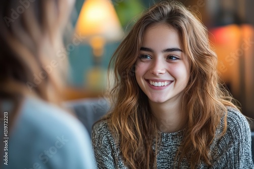 Wallpaper Mural Joyful moments friends' gathering at home cozy conversation vibes Torontodigital.ca