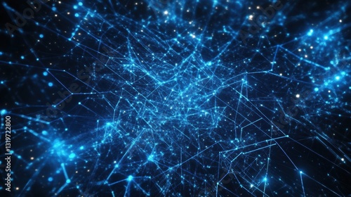AI-generated Holographic Neural Network Forming Digital Structure