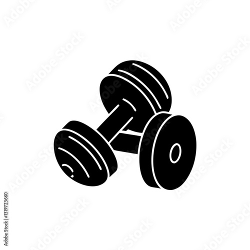 creative details dumbbells icon vector Illustration