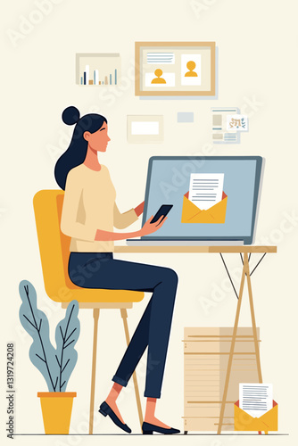 Woman unplugging appliances for energy conservation, eco conscious lifestyle, reducing electricity consumption in sustainable home, promoting green living and environmental responsibility