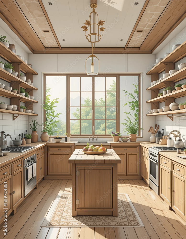 Harmonious Living – Stunning Feng Shui Interior Illustrations for Balance and Serenity Harmonious Living – Stunning Feng Shui Interior Illustrations for Balance and Serenity