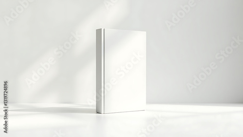 Wallpaper Mural Minimalistic white book mockup on clean background with sunlight
 Torontodigital.ca