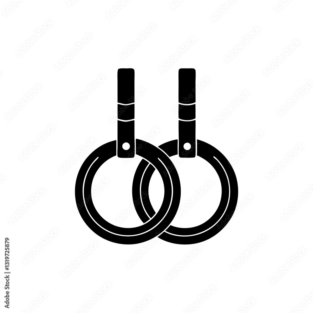 creative details gymnastic rings icon vector Illustration creative details gymnastic rings icon vector Illustration