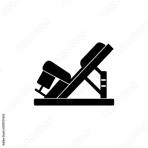 creative details hack squat machine icon vector Illustration