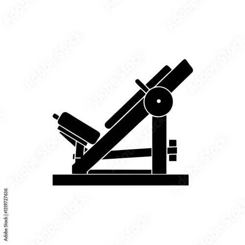 creative details hack squat machine icon vector Illustration