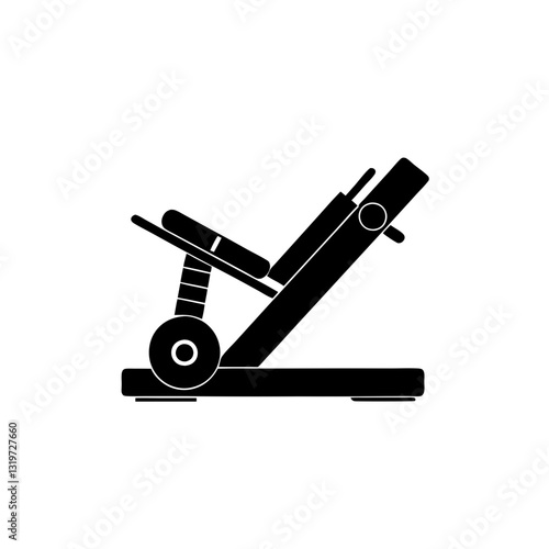 creative details hack squat machine icon vector Illustration