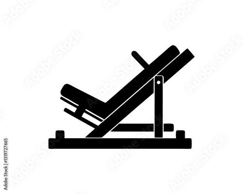 creative details hack squat machine icon vector Illustration