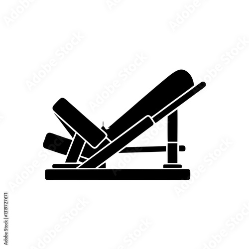 creative details hack squat machine icon vector Illustration