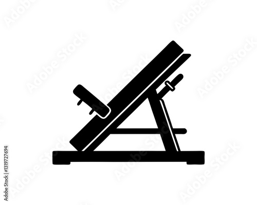 creative details hack squat machine icon vector Illustration