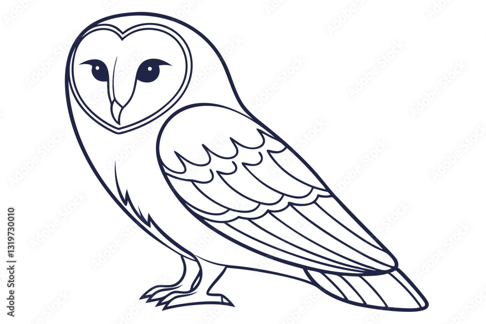 Minimalist Barn Owl Vector – Clean & Professional Design Minimalist Barn Owl Vector – Clean & Professional Design