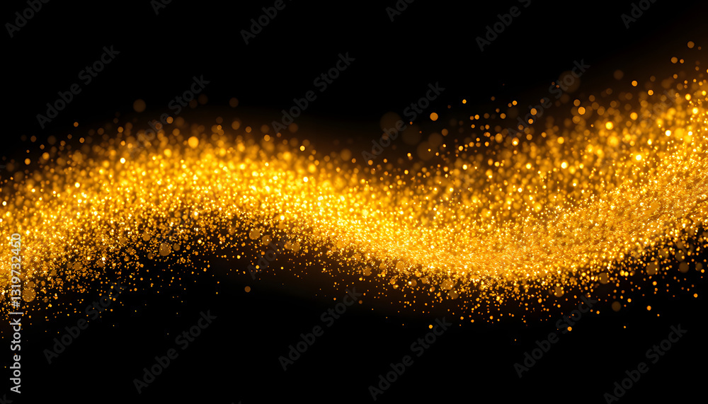 Fototapeta premium Dark shiny golden glitter background , with white tonespng