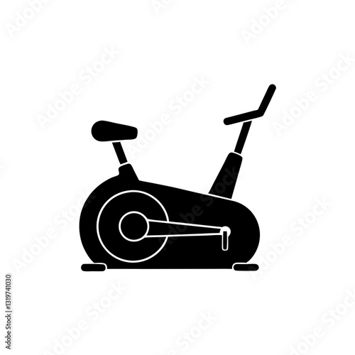 creative details stationary bike icon vector Illustration