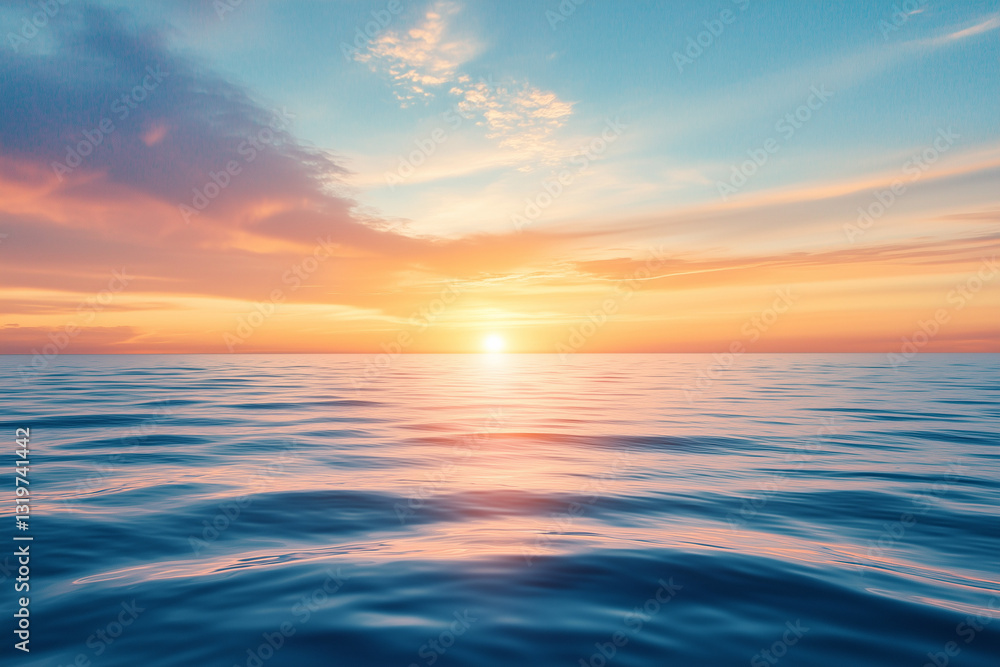 sunset over the sea, relaxing and calm sea view , ocean water and sun sunset over the sea, relaxing and calm sea view , ocean water and sun