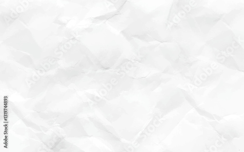 Paper texture Crumpled White. White crumpled paper texture background. Top view.