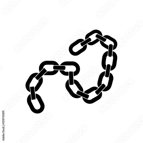 creative details weightlifting chains icon vector Illustration
