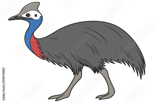 Cassowary Bird Vector Art