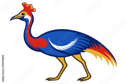 Stunning Cassowary Vector Art. A Bold Representation of Nature's Beauty