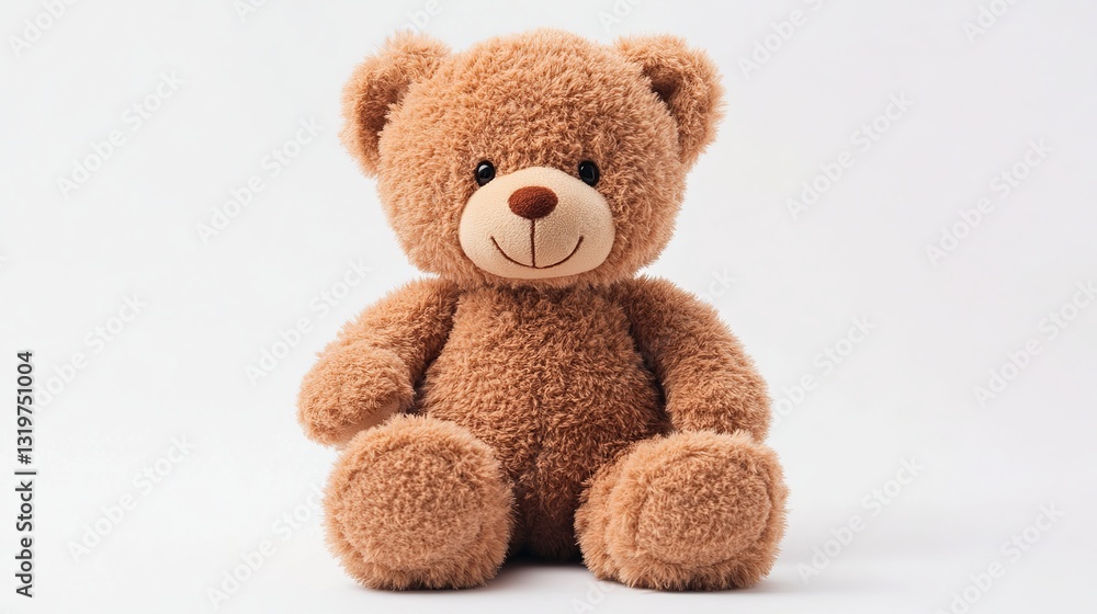 Obraz premium Toy Teddy Bear on White Background 