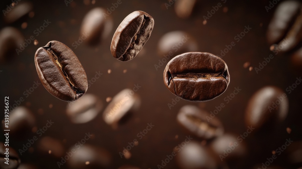 Coffee Beans Background. Close Up fresh roasted brown Coffee Beans Background. Close Up fresh roasted brown