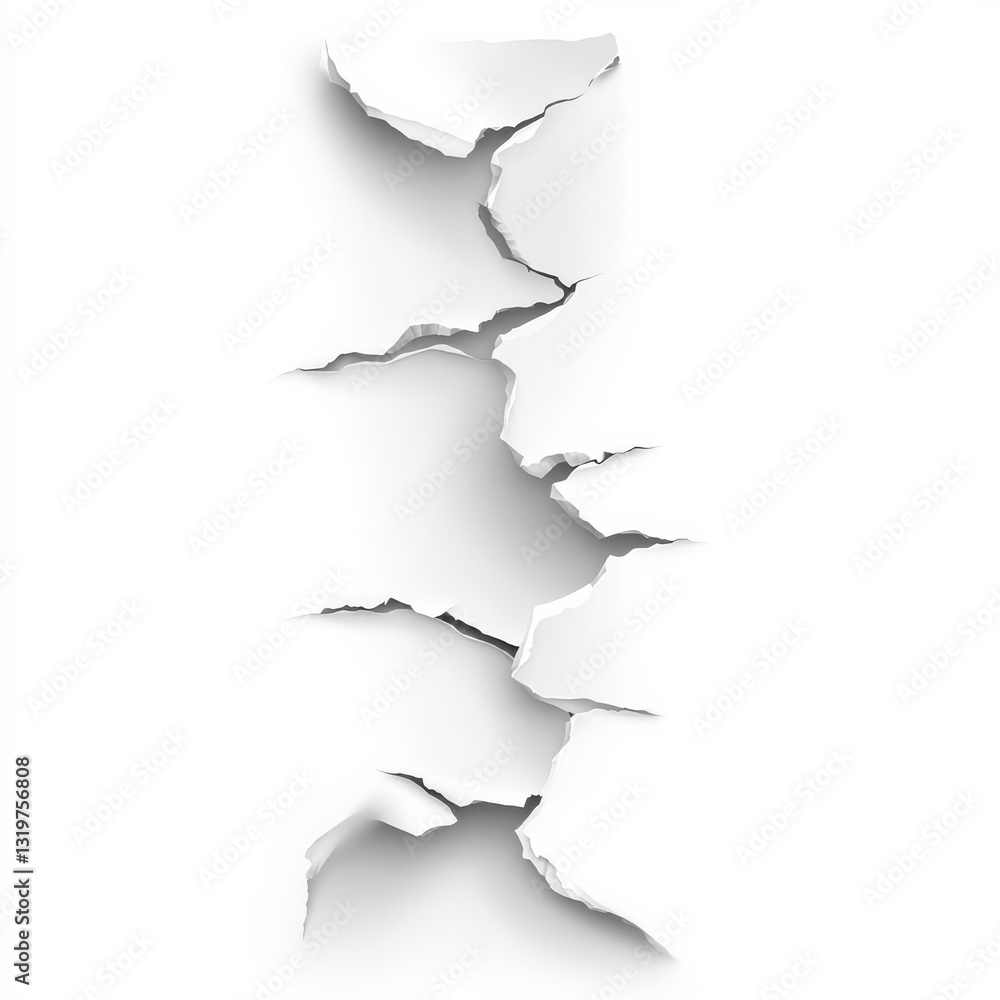 Torn white paper with jagged edges on a plain background Torn white paper with jagged edges on a plain background