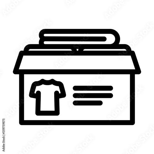 hand me down thrift driven fashion line icon vector illustration