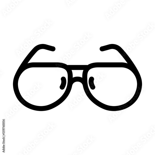 retro sunglasses thrift driven fashion line icon vector illustration