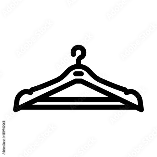 wooden hanger thrift driven fashion line icon vector illustration