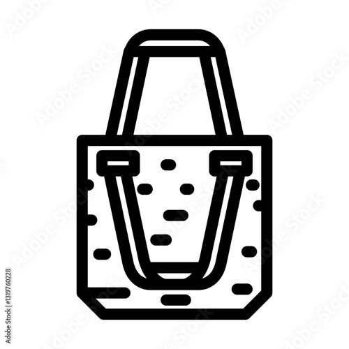 thrift shop bag driven fashion line icon vector illustration