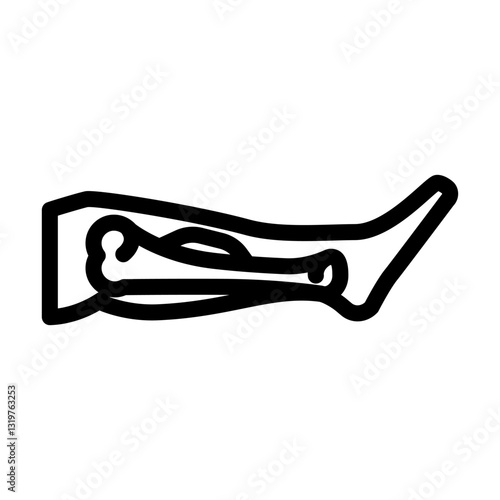 hairline fracture line icon vector illustration