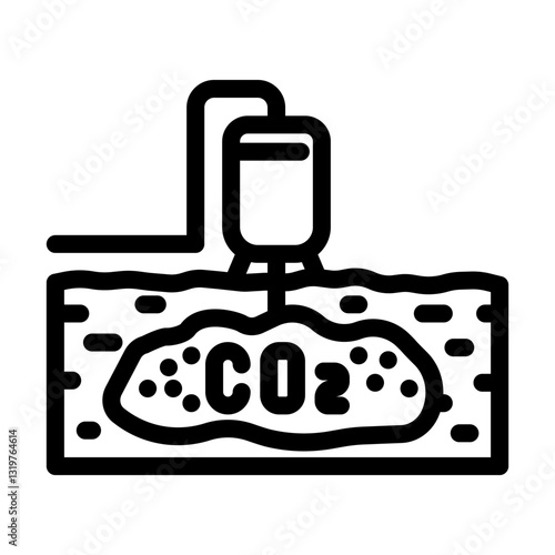 storage carbon line icon vector illustration