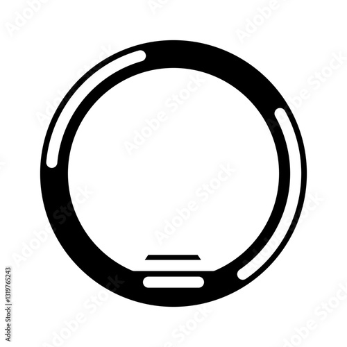fitness ring wearable fitness glyph icon vector illustration