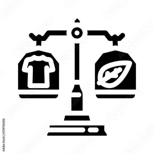 sustainable thrift driven fashion glyph icon vector illustration