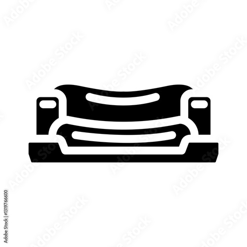 bed pet home glyph icon vector illustration