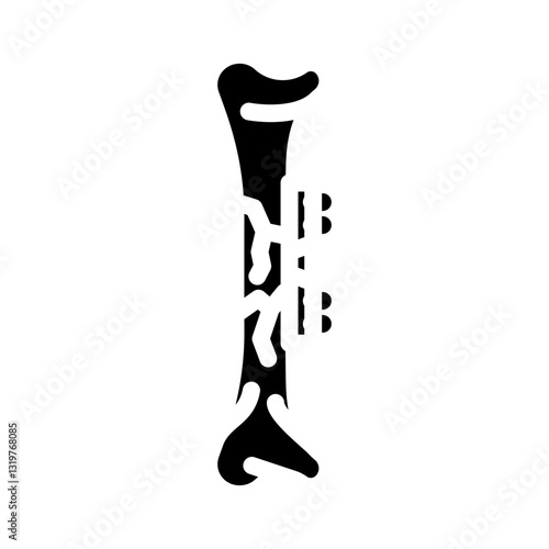 surgical pin fracture glyph icon vector illustration