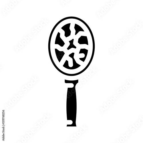 shattered mirror fracture glyph icon vector illustration