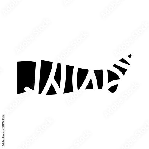 bandaged limb fracture glyph icon vector illustration